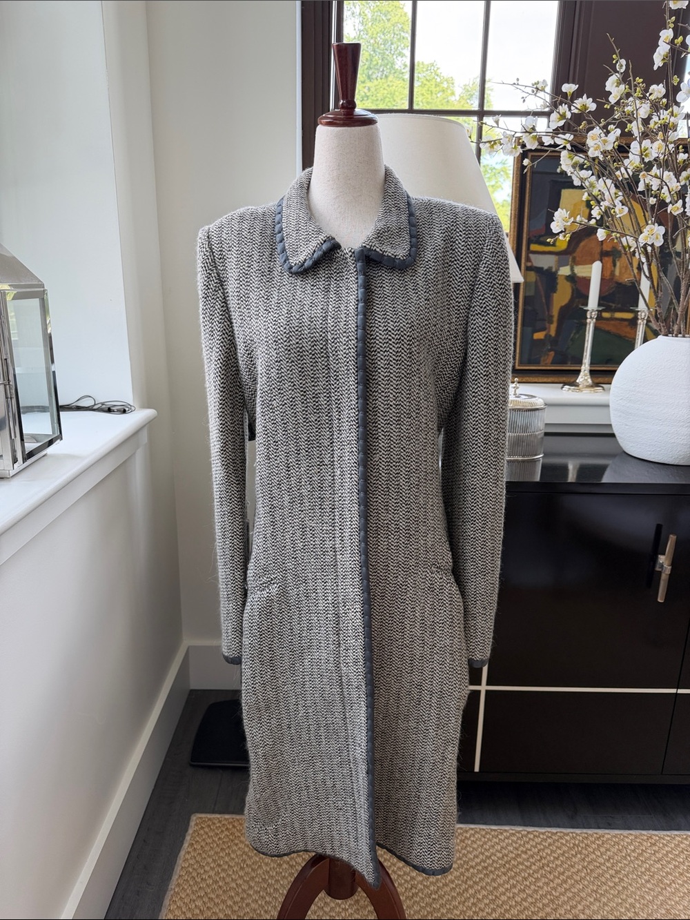 Vintage Valentino Herringbone Coat M